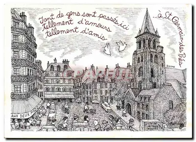 St-Germain-des-Prés — desenho de Lawrence Bohme — Éditions Lawrence Bohme