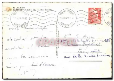 La Turbie — Portail de l'Est - Enceinte du XIIIe s. — L. Gilletta & Cie, Nice — Verso