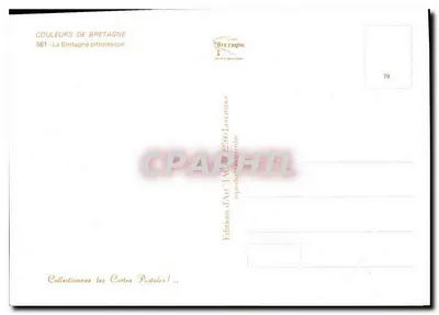 Bretagne — Carte postale touristique avec carte et vignettes — Éditions d'Art 'Brezagne' — Verso
