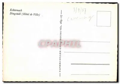 एचटरनाच — महानगर के होटल — पेपियर्स गिलेन, नंबर 269-27 — पीछे