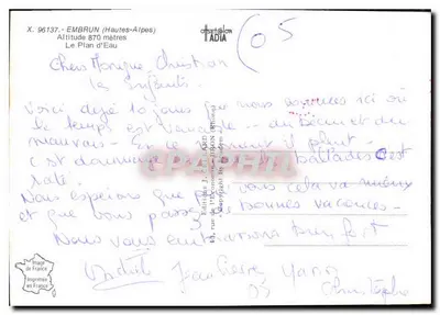 Embrun — Meer van Embrun — Uitgever ADIA, n° X.96137 — Achterkant