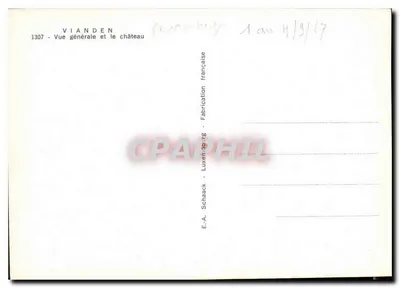 Vianden — Widok ogólny i zamek — E.A. Schaack, nr 1307 — Rewers