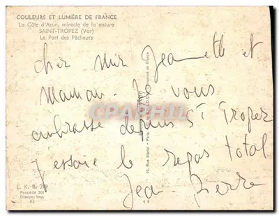 Saint-Tropez — Port Pescatori — E. K. B. 399 — Rewers