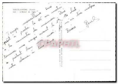 Vieux-Condé (Nord) — O Hotel de Ville — editor Cim — Verso
