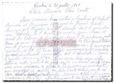 Cambrai — Panoramiczny widok z herbem — Rewers
