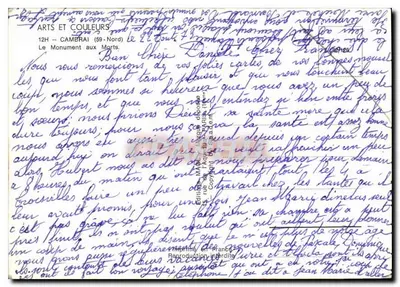 Monument dla Zmarłych — Cambray (59-Nord) — Wydawnictwo Arts et Couleurs — Rewers