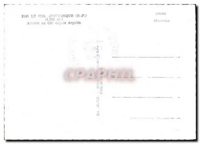 Il Col d'Aubisque — vista panoramica — Editore Jove — Verso