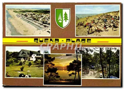 Quend-Plage — vista panorâmica, praia, casa, pôr do sol, floresta — Artaud Frères, Nantes