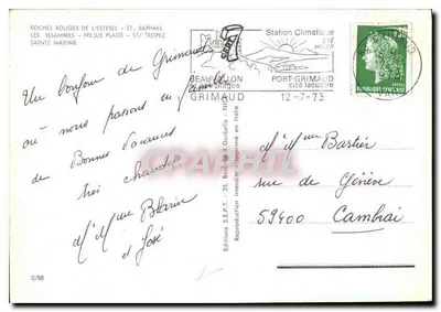 Côte d'Azur — widok panoramiczny — Wydawnictwo S.E.P.T. - Wydane w Włoszech — Rewers
