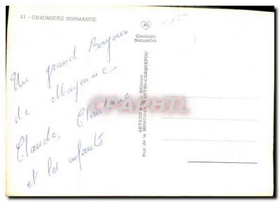 Normandzka chałupa — wydawca Artaud & Cie, Nantes-Carquefou — Rewers