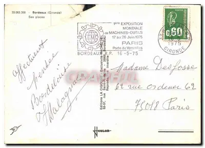 Le Piazzale di Bordeaux — Edizioni La Cigogne, Bordeaux — Verso