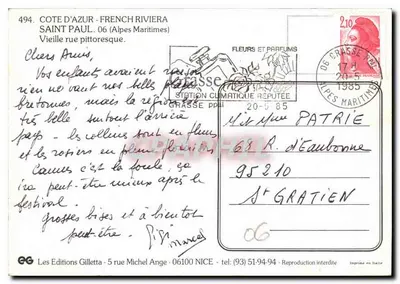 Saint-Paul-de-Vence — pittoreske Straße — Les Editions Gilletta — Rückseite