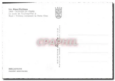 Gorges do Cians — Beuil / Valberg — Éditions Nice — Verso