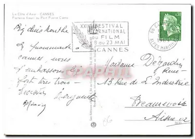 Cannes — Blühender Parterre am Port Pierre Canto — Les Éditions A.M. & Cie — Rückseite
