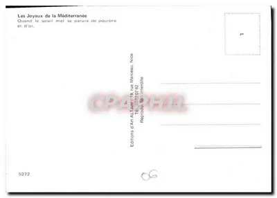 I Tesori della Mediterranea — Serie 5272 — Edizioni d'Arte ALTARI, Nizza — Verso