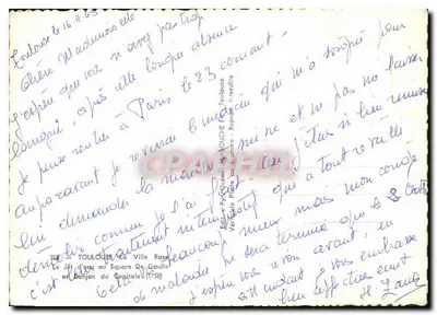 Toulouse - O Jé d'eau no Square De Gaulle e Donjon do Capitole (1750) — Editor Pyrénées - Rapport Interdit — Verso