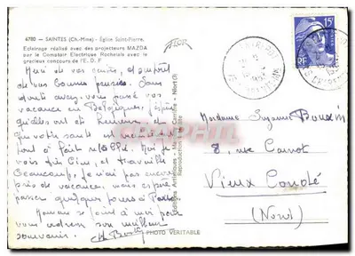 Kościół św. Piotra — Saintes (Charente-Maritime) — wydawca Flor — Rewers