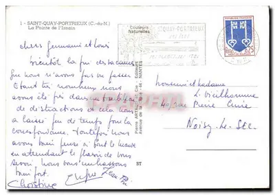 A Ponta do Isnain — Saint-Quay-Portrieux (C.-du-N.) — Cores Naturais, editores de Nantes — Verso