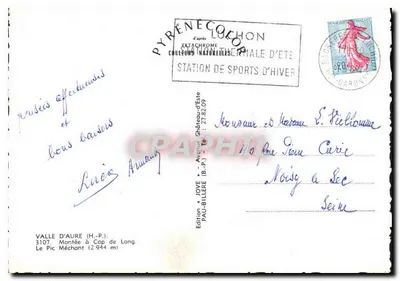 Subida ao Cap de Long — O Pic Méchant (2 944 m) — Edição Jove, Pau-Billère — Verso