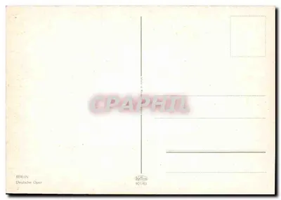 Berlim — Deutsche Oper — editor Kallmünz, n° 921/83 — Verso