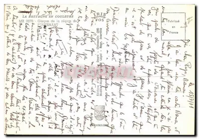 Ragazzo della regione di Fouesnant — La Bretagna in colori — Éditions d'Art de Le Dœr — Verso