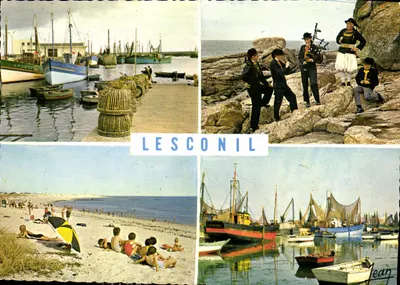 Lesconil — Porto, trajes bigoudens, praia dos Sables Blancs — Edições Talocolor