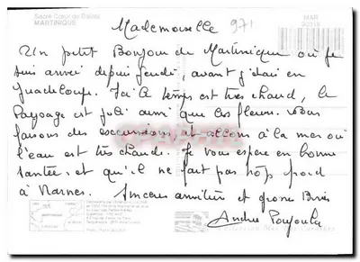 Sacro Coração de Balata — Martinica — Éditions Géoloup — Verso