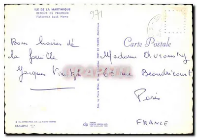 Island van Martinique — Terugkeer van de visser — DEXTER PRESS, INC. — Achterkant