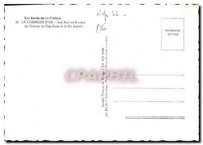 Ufer des Flusses — Die roten Felsen von Trayas, Cap Roux und Pic Aurèle — Société Éditions de la Libération, 196, Bd de la Libération, Marseille — Rückseite