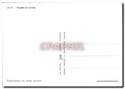 Tempestade na Costa — CPAPHIL n°23.113 — Edições Audierne (Finistère) — Verso