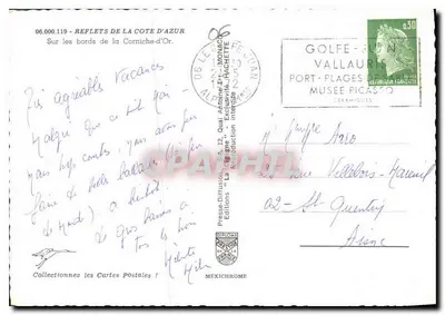 Vista della Corniche d'Or — Golfe-Juan — Edizioni Diplomé — Verso