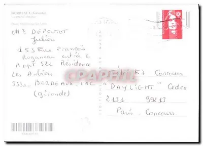 Bordeaux — El gran teatro — Ediciones Macon — Reverso