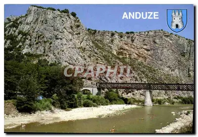 Anduze — Ponte ferroviária e falésia — Edições Meridionais