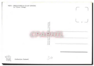 Mejannes le Clap — O Velho Village — Éditions de Provence Z.A.L. - Carpentras — Verso