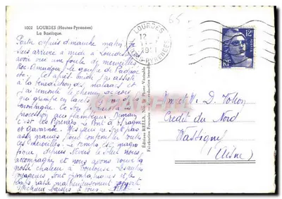 Bazylika w Lourdes — Hautes-Pyrénées — wydawnictwo Rella — Rewers