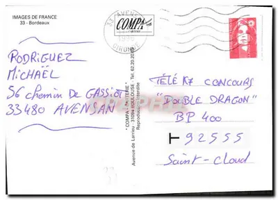 Bordeaux — widok kilku monumentów — wydawca Clé, numer serii nieczytelny — Rewers