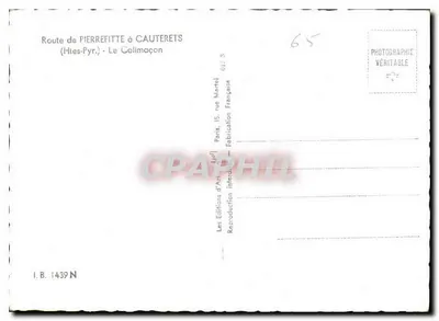 Droga z Pierrefitte do Cauterets — Świnia — Wydawnictwo Martel — Rewers