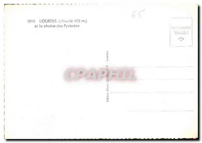 Lourdes — Centrum Pirenei — widok panoramiczny gór — Rewers