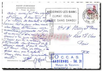Bassin d'Arcachon — Plage du Beley — Éditions Modernes & Théodore Senséy — Rewers