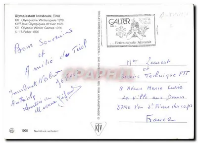 Innsbruck — Miasto Olimpijskie 1976 — Tiroler Kunstverlag Chizza — Rewers