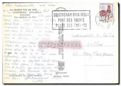 Ouistreham - Riva-Bella — Vista geral do porto — Éditions Gaby — Verso