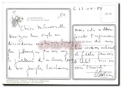 Pommières in bloei — 64 - Pommières in bloei — uitgever ARTAUD Frères, Nantes — Achterkant