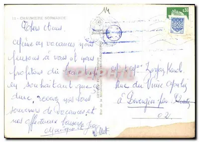 Normandzka chatka — Quentin Porcher — wydawcy Artard Frères — Rewers