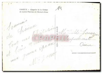 Lisieux — Krypta Chryzalidzy św. Teresy z Dziecka Jezus — Katolickie Wydawnictwo Lisieux — Rewers