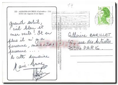 Arromanches (Calvados) — Efekt fal i przeszkody — Artaud Frères, Nantes — Rewers