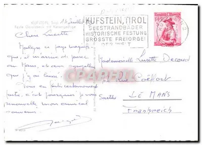 Kufstein — Zamek Geroldseck — wydawca Kufstein — Rewers