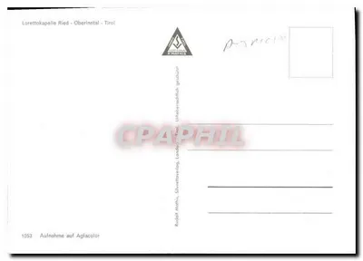 Lorettekapelle Ried - Oberinntal - Tyrol — wydawca Rudolf Mathis, numer seryjny 1053 — Rewers
