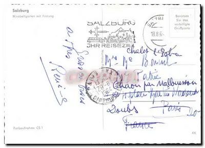 Salzburg — Mirabellgarten z Fortycją — JHR REISEZEIL — Rewers