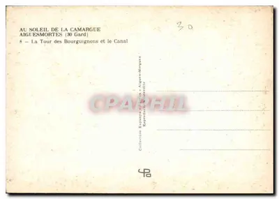 Aigues-Mortes — A Torre dos Borgonheses e o Canal — Editor — Verso