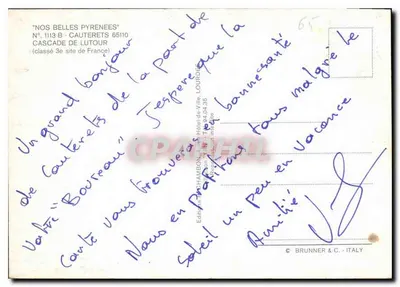 Spadzista Lutour — Cauterets — Wydawca Brunner & C. - ITALIA, N° 1113 B — Rewers
